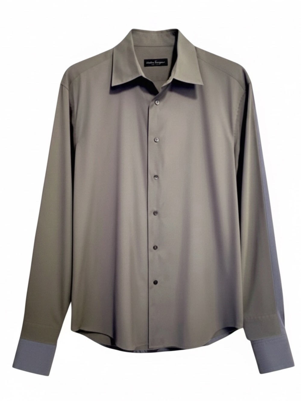 Salvatore Ferragamo Men's Classic Gray Dress Shirt. XXL